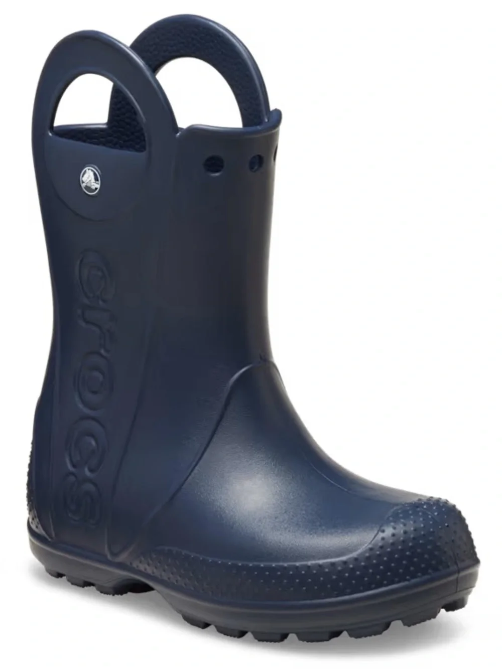 CROCS Kids Navy Blue Handle It Rain Boot Brand New Size J2